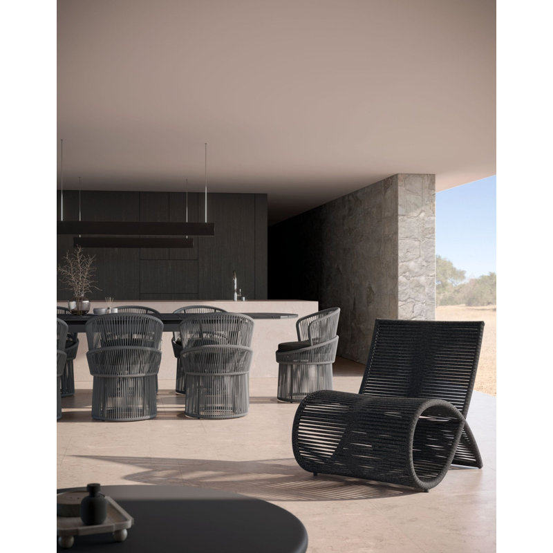 Wave Club Chair, Matte Charcoal