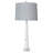 Estime Rudy Table Lamp - White Finish on Marble with Crystal Base - Hardback Shade