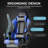 GTPLAYER Gaming Chair with Footrest and Lumbar Support, Height Adjustable Game Chair with 360°-Swivel Seat and Headrest and for Office or Gaming(Blue)-94758157