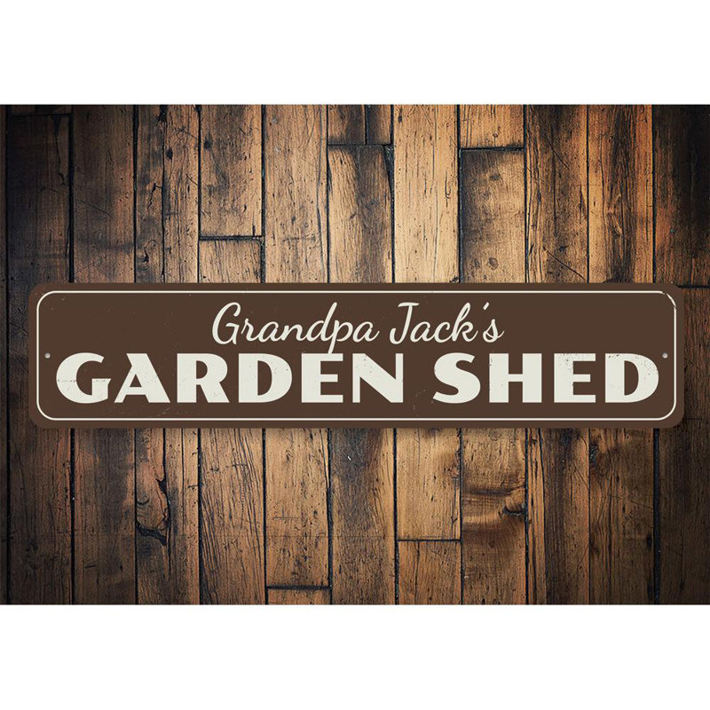 Enseigne de jardin en aluminium, H 4 po x l 18 po x P 0,04 po