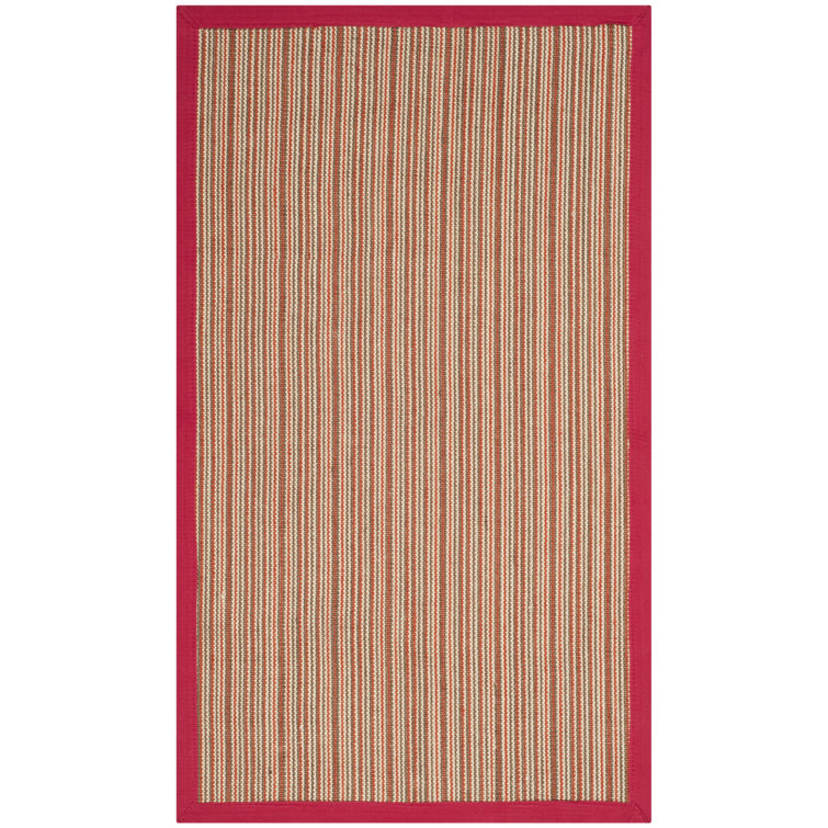 Galatia Natural Fiber Sisal Pile Striped Rug