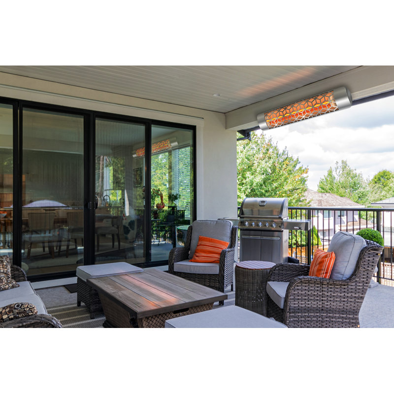 Chauffe-terrasse électrique à élément simple 39 watts Eurofase 2000 Watts, Acier Inoxydable
