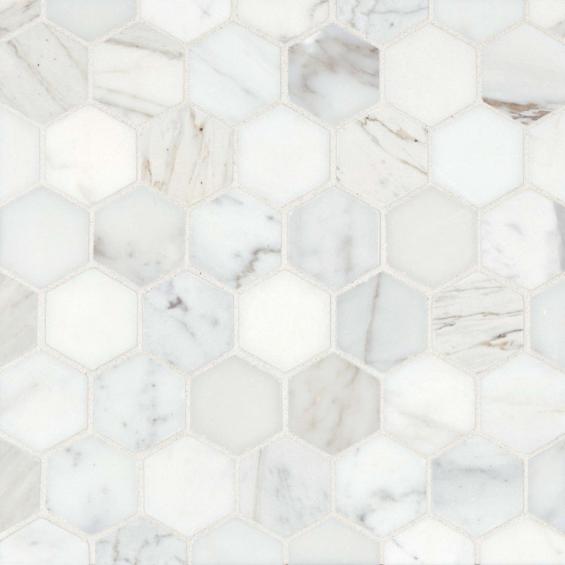 Carrelage de sol en marbre blanc 12 po x 12 po Calacatta