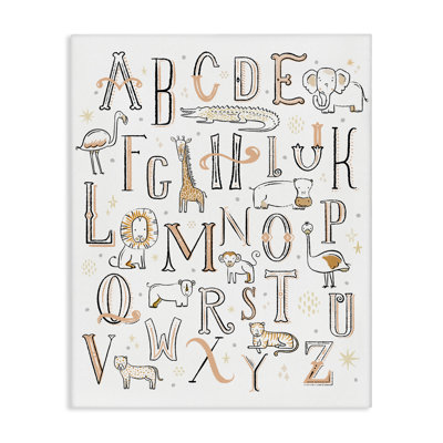 Abdualeem Nursery Animal Alphabet Chart Soft Art