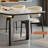 Modern Rectangular Marble & Steel Dining Table-110893063