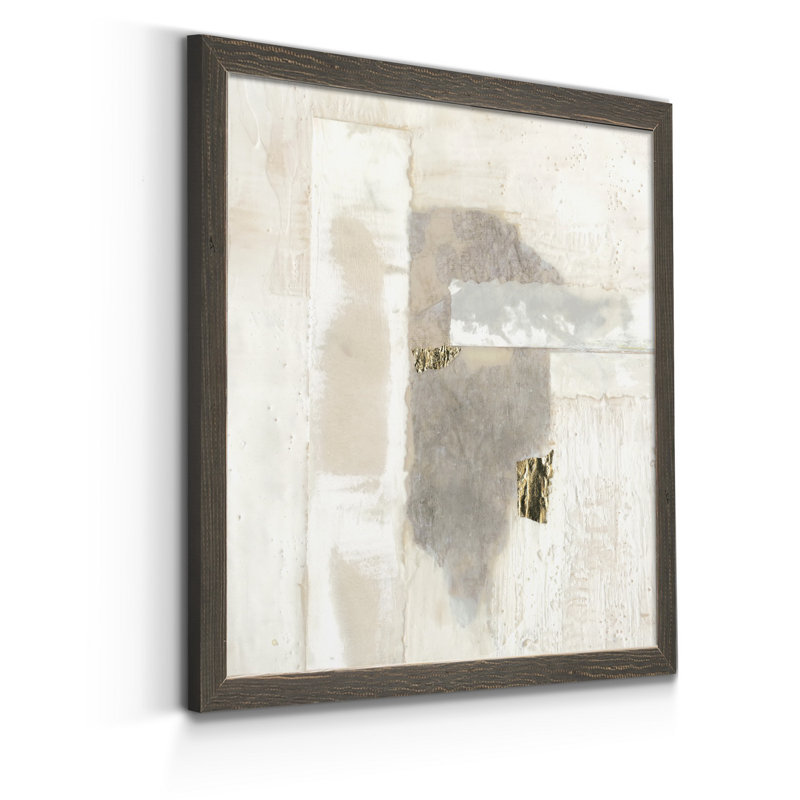 Or neutre, reproduction d’art sur toile encadrée, H 31,5 po x l 31,5 po x P 1,5 po, Cadre gris