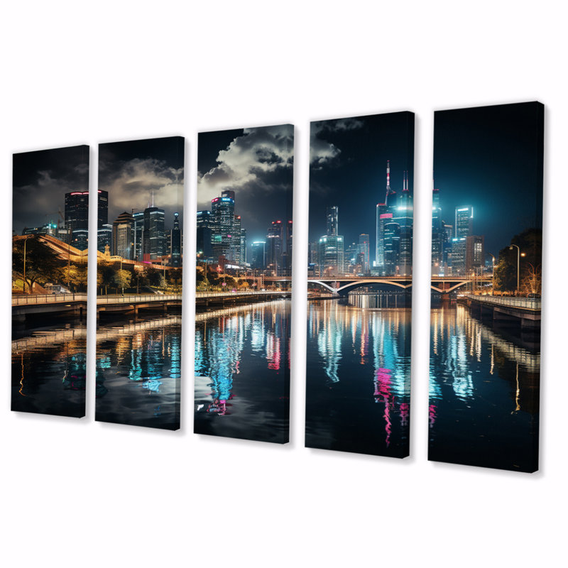 " Houston Beautiful Cityscape Photo " 5 - Pieces