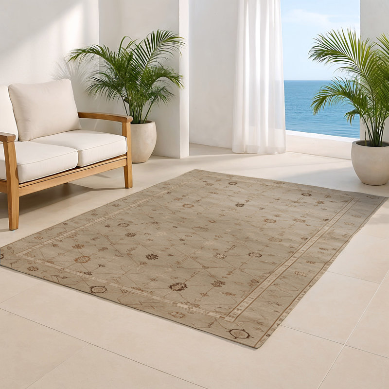 Tapis turc intérieur et extérieur gris, Rectangulaire 2 pi x 3 pi