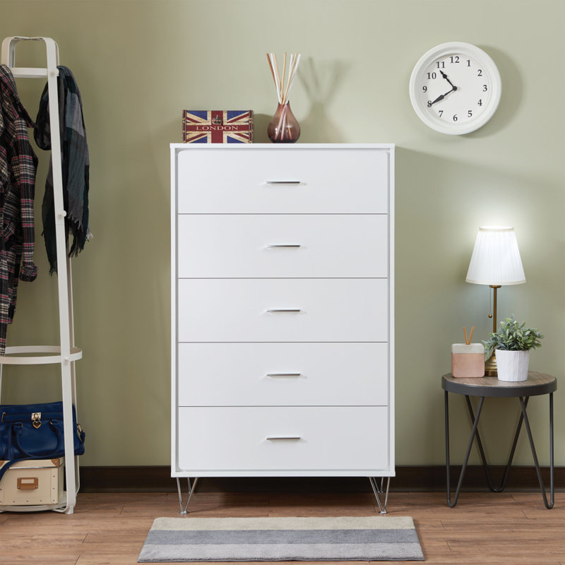 5-Drawer Chest with Single Handles