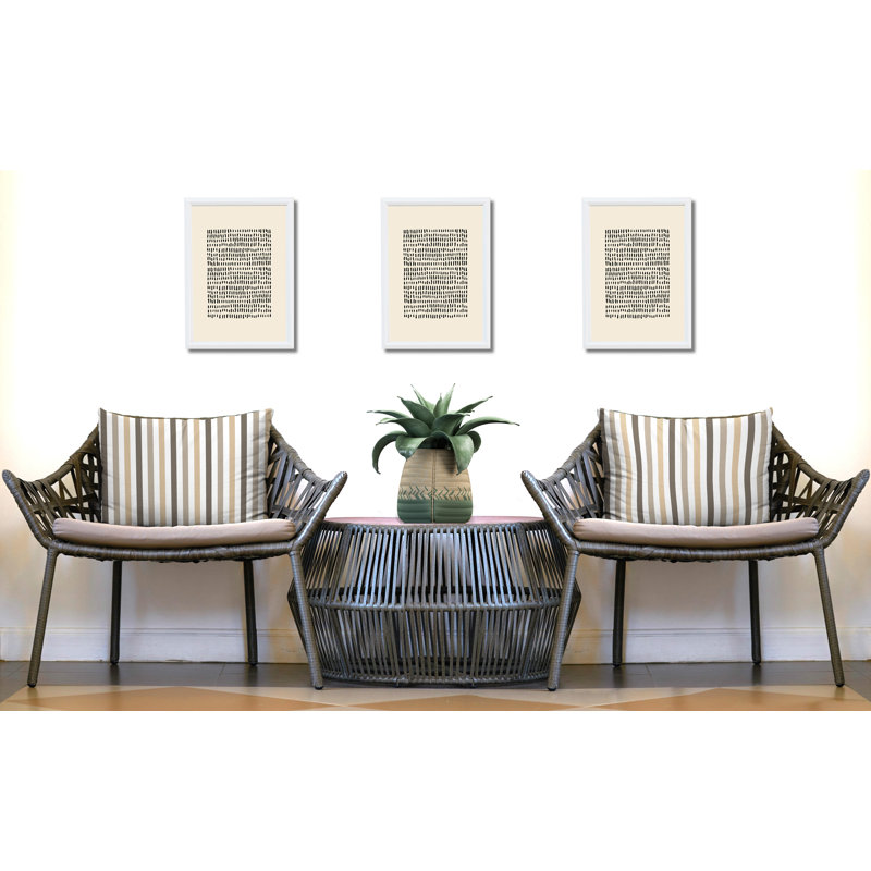 Ensemble de coussins réversibles pour l'intérieur et l'extérieur Barker, 25x18, Beige