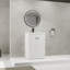 Meuble-lavabo autoportant avec lavabo en résine et 2 portes à fermeture en douceur, meuble-lavabo pour la maison, appartement