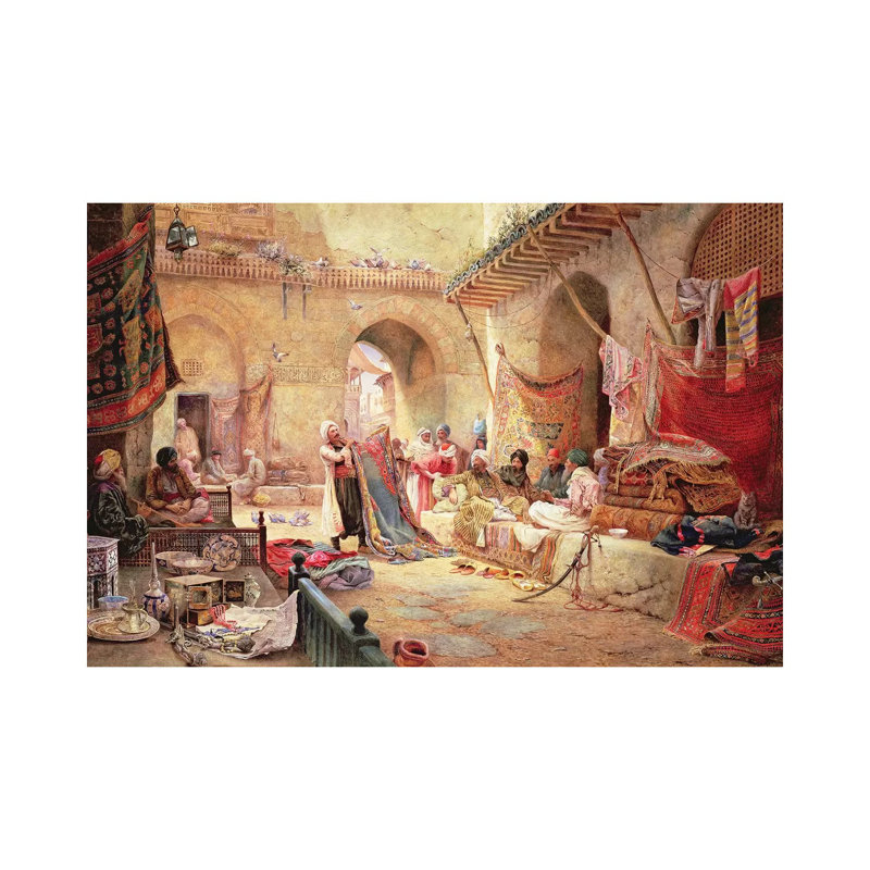 Carpet Bazaar, Cairo, 1887 by Charles Robertson - Wrapped Canvas Painting, 66.04 cm H x 45.72 cm W x 1.91 cm D