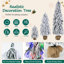 Ensemble de 3 sapins de Noël enneigé pré-éclairés, modes à DEL réglables, base de pot en toile de jute pour le style des Fêtes, ensemble de 3