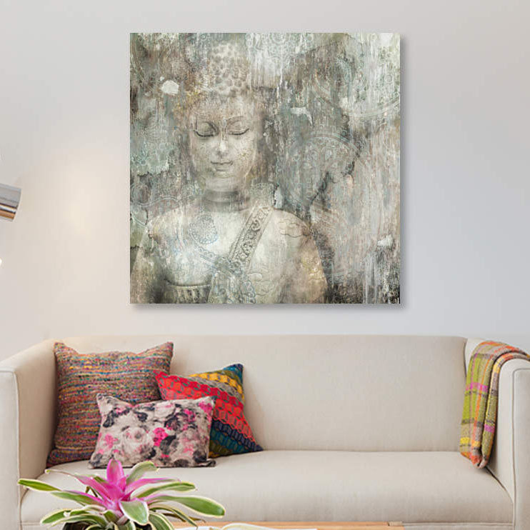 Giclée sur toile tendue Buddha Gallery, H 18 po x l 18 po x P 1,5 po, Toile tendue