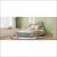 Lit plateforme double en velours avec tête de lit Bear & amp; Poches de rangement pour pieds, gris-1814434451-1814434453