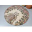 Tapis turc rond fait à la main avec motif floral pour le salon - Tapis de sol de style bohème beige et pièce décorative