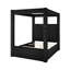 1 lit quatre places pour grand lit de style moderne avec tête de lit tapissier en tissu de velours noir riche et pour le confort de la chambre à coucher-642287279-642287277