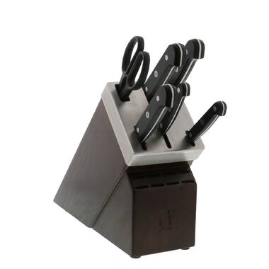 8-Piece Japanese Steel Knife Block Set with Built in Sharpener – Anolon