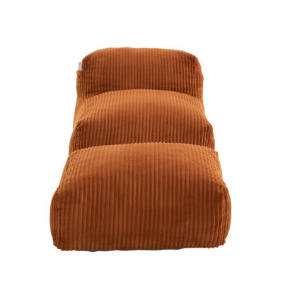 Grand fauteuil à billes pour adultes, grand fauteuil à billes, fauteuil à billes rembourré en mousse à mémoire de forme pour le salon, la chambre à coucher, le balcon, fauteuil à billes en velours côtelé confortable avec repose-pieds, support ergonomique et support de qualité supérieure