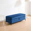 Banc de rangement rembourré en velours avec pieds en métal, idéal pour le salon-1490920207