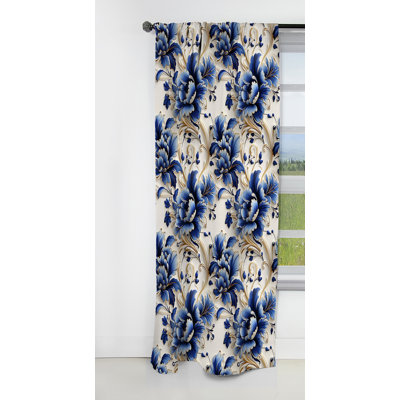 Regal Baroque Flourish Victorian Pattern - Damask Curtain - Blackout Curtain - 1 Panels