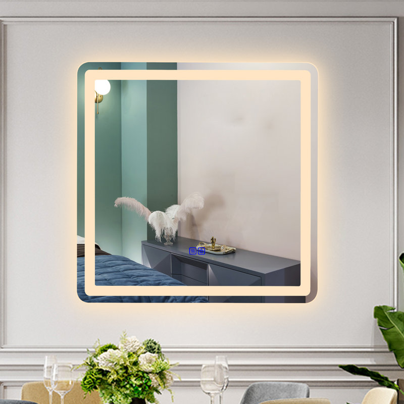 Miroir de salle de bain Monterey, Jaune, 24 po x 30 po 
