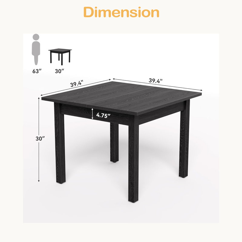 Mid-Sized Kitchen Table,Square Dining Table,Aesthetic Table