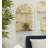 Olympias Metal Rounded 3 Level Geometric Gold Wall Shelf with Arch Pattern