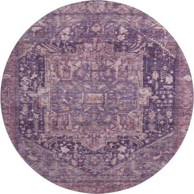 Premium Machine Washable Larock AMF1240 Medallion Rug