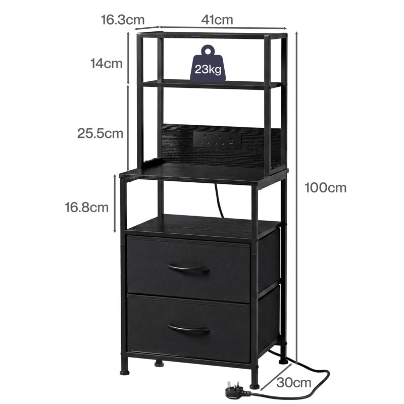 40 cm W Bedside Table