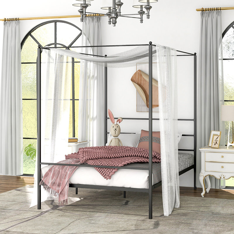 Barbaranne Metal Canopy Bed, Full