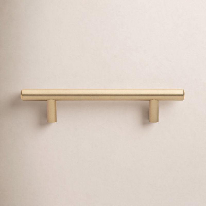 Poignée barre Roman, Or satiné, 3 3/4"