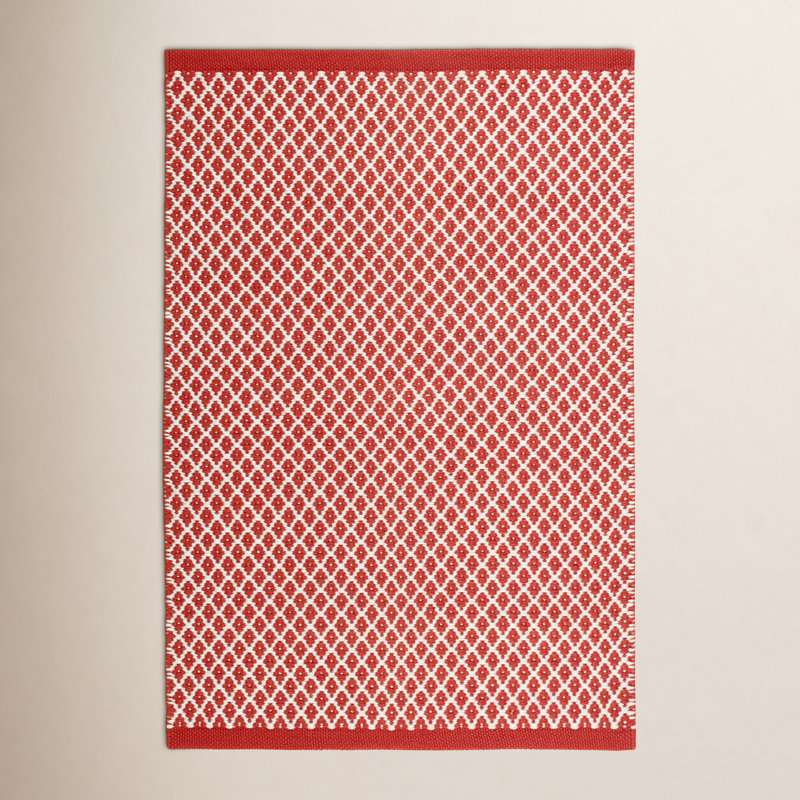 Mainsail Red Handwoven Indoor/Outdoor Rug, Rectangle 9' x 12'