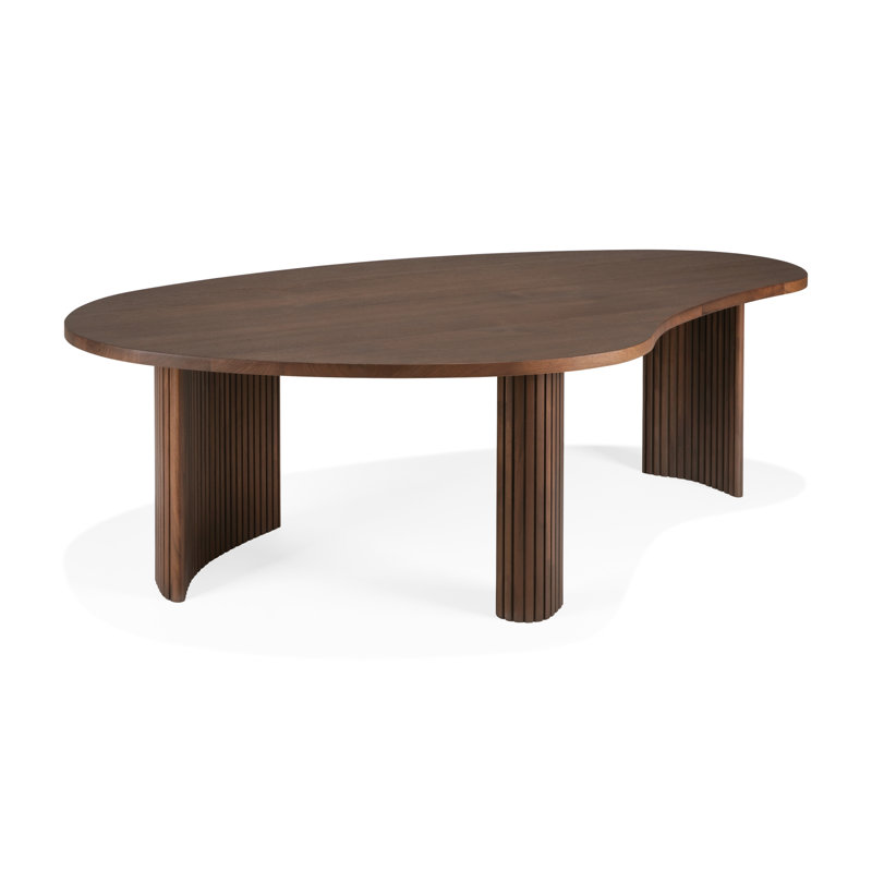 Boomerang Solid Wood Coffee Table, Brown
