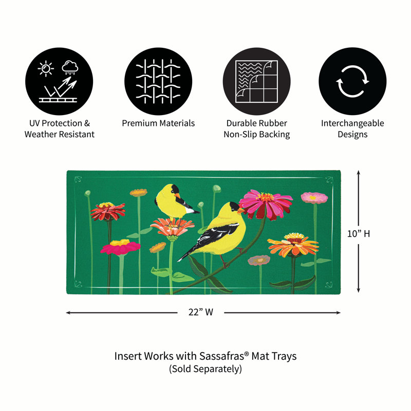Tapis pour pinsons et fleurs Sassafras