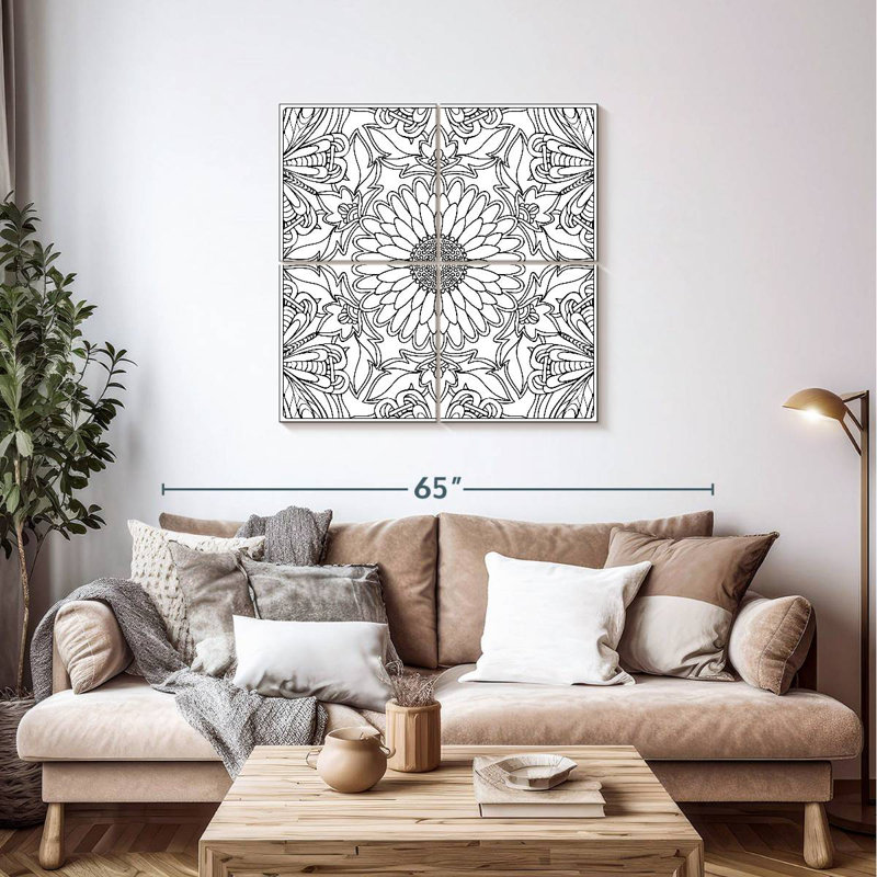 Kerner Kaleidoscopic Sunflower, 38'' H x 38'' W