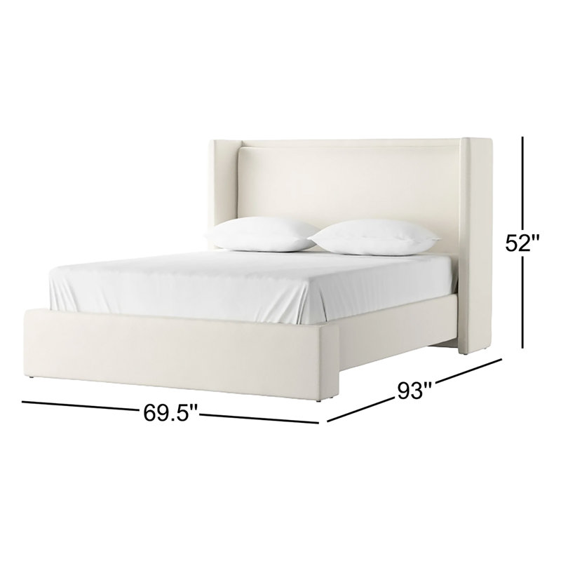SOPHIA 1 Upholstered Wingback Bed, King