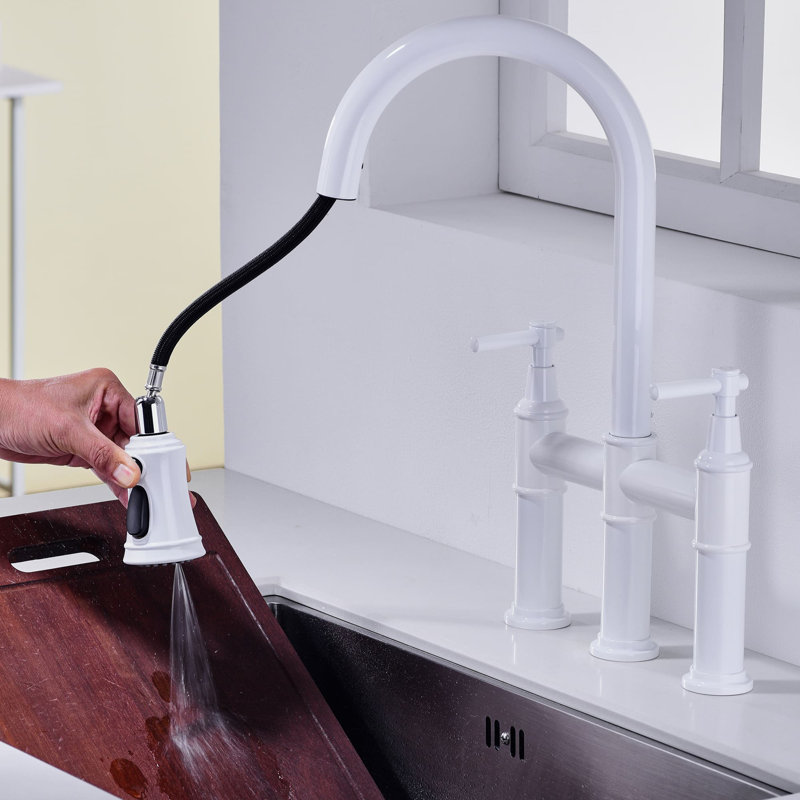 AWZTOO Kitchen Faucet, White