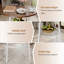 Ensemble de table bistro 3 pièces avec 2 tabourets de dossier et tablette de rangement