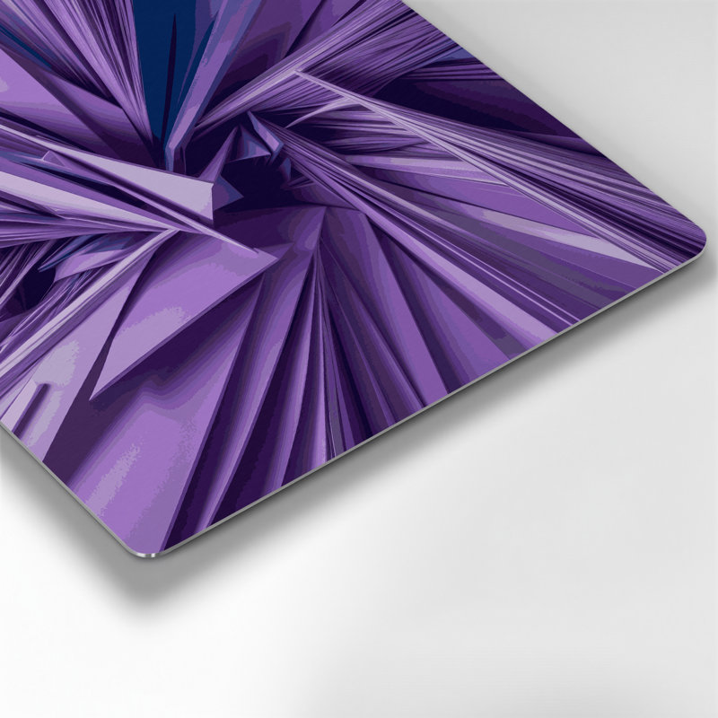 «Geometric Abstraction 77», art mural en métal mauve, H 32 po x l 32 po