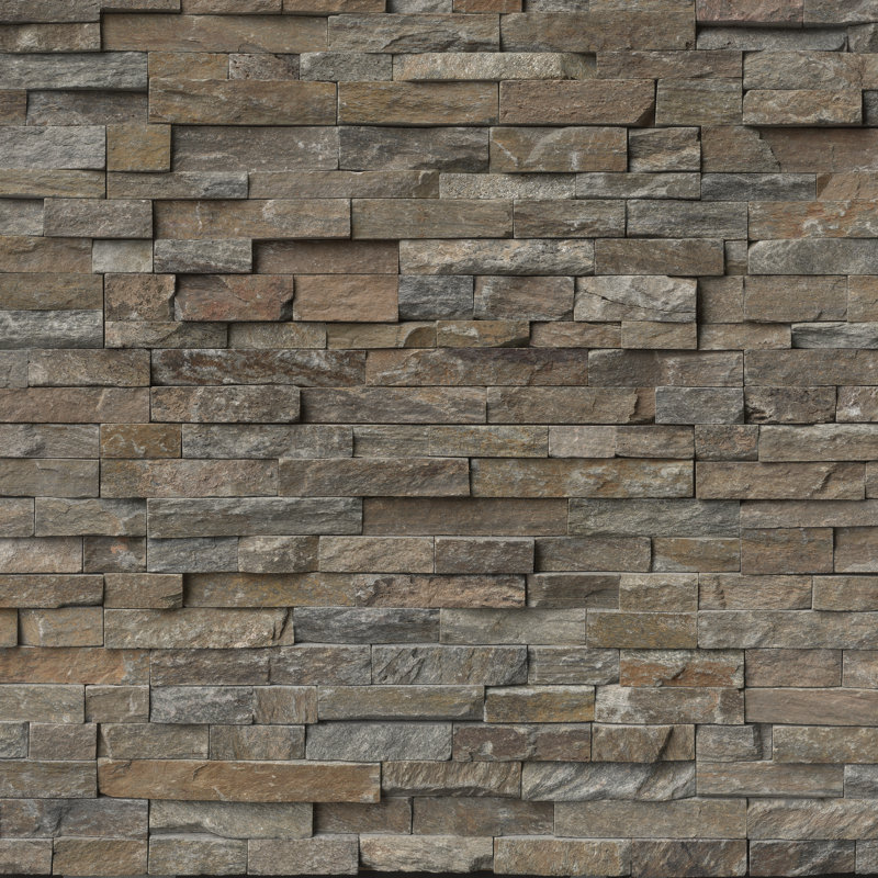 Stonecrest 6 in. x 24 in. Split Face Natural Stone Ledger Panel Wall Tile, Caravan Mews