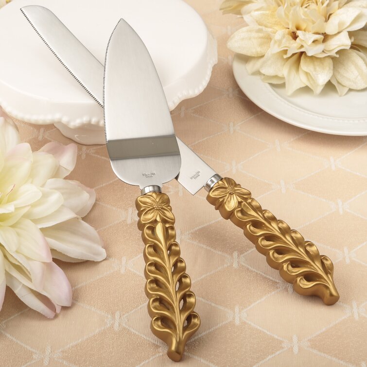 Personalized Wedding Cake Serving Set with Knife and Server-