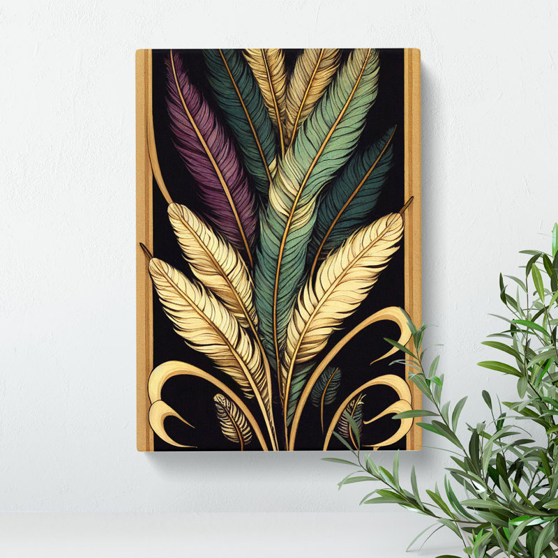 XC1022-1457X Classic Feathers - Wrapped Canvas Print, 76cm H x 50cm W x 3cm D