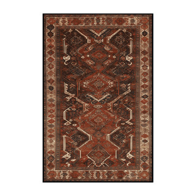 Machine Washable Turkish Brown Area Rug