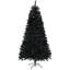 Arbre de Noël artificiel de 7,5 pi de hauteur, arbre de Noël non éclairé avec 1346 pointes de branches, ouverture automatique, base en acier, décoration des Fêtes pour bureau personnel, noir-1484291939