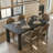 84" 100% Solid Pine Wood Dining Table In Black Walnut Finish