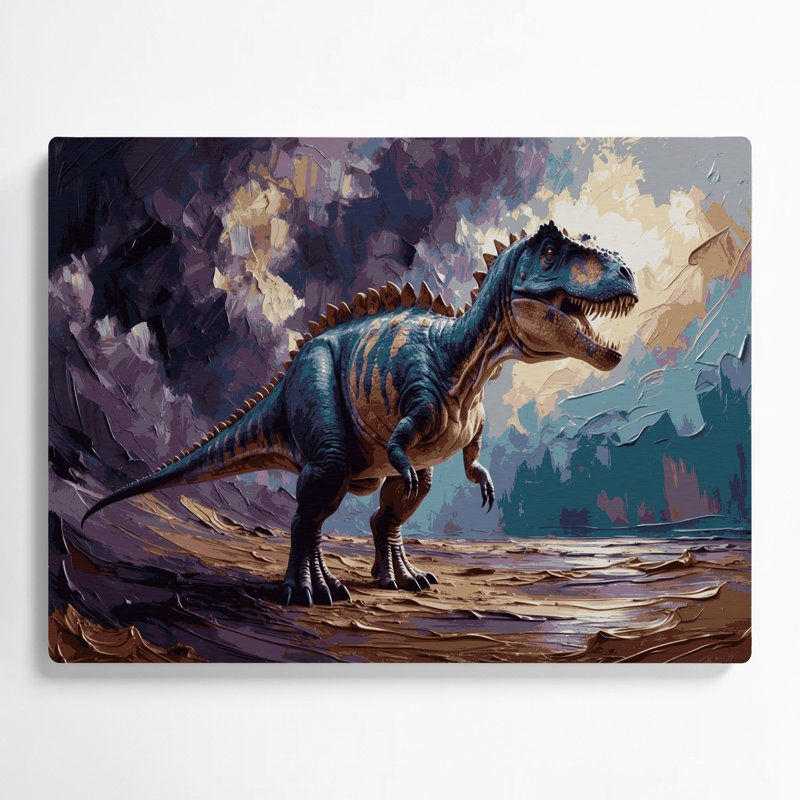 Stégosaure de dinosaure, art mural en métal mauve, H 8 po x l 10 po