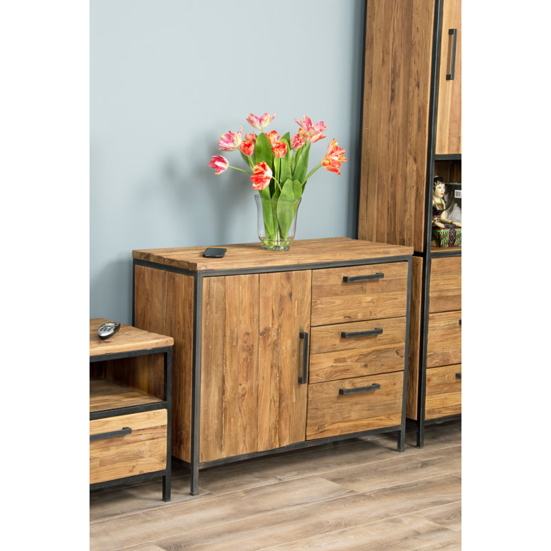 Courtland Solid Wood 1 - Door Rectangle Accent Cabinet
