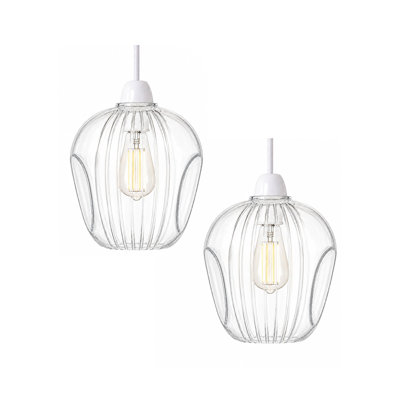 15 cm H Bell Glass Lamp Shade in Clear