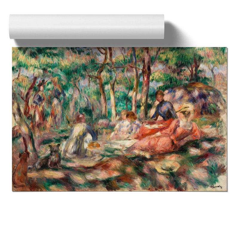Picnic by Pierre-Auguste Renoir - Unframed Painting, 59cm H x 84cm W x 0.1cm D